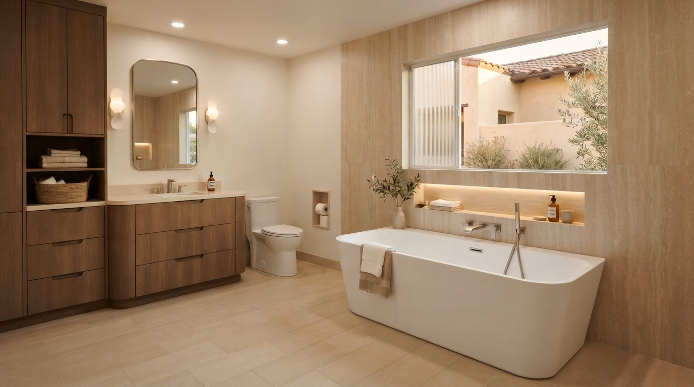 Bathtub installation example