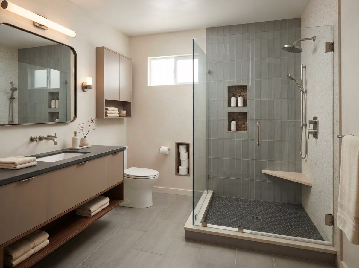 Shower-to-tub conversion example