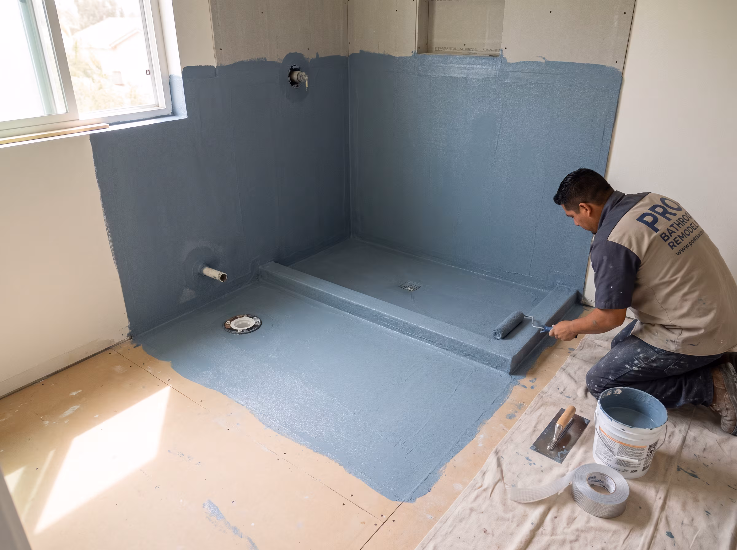 Subfloor being leveled and prepared for a new floor system