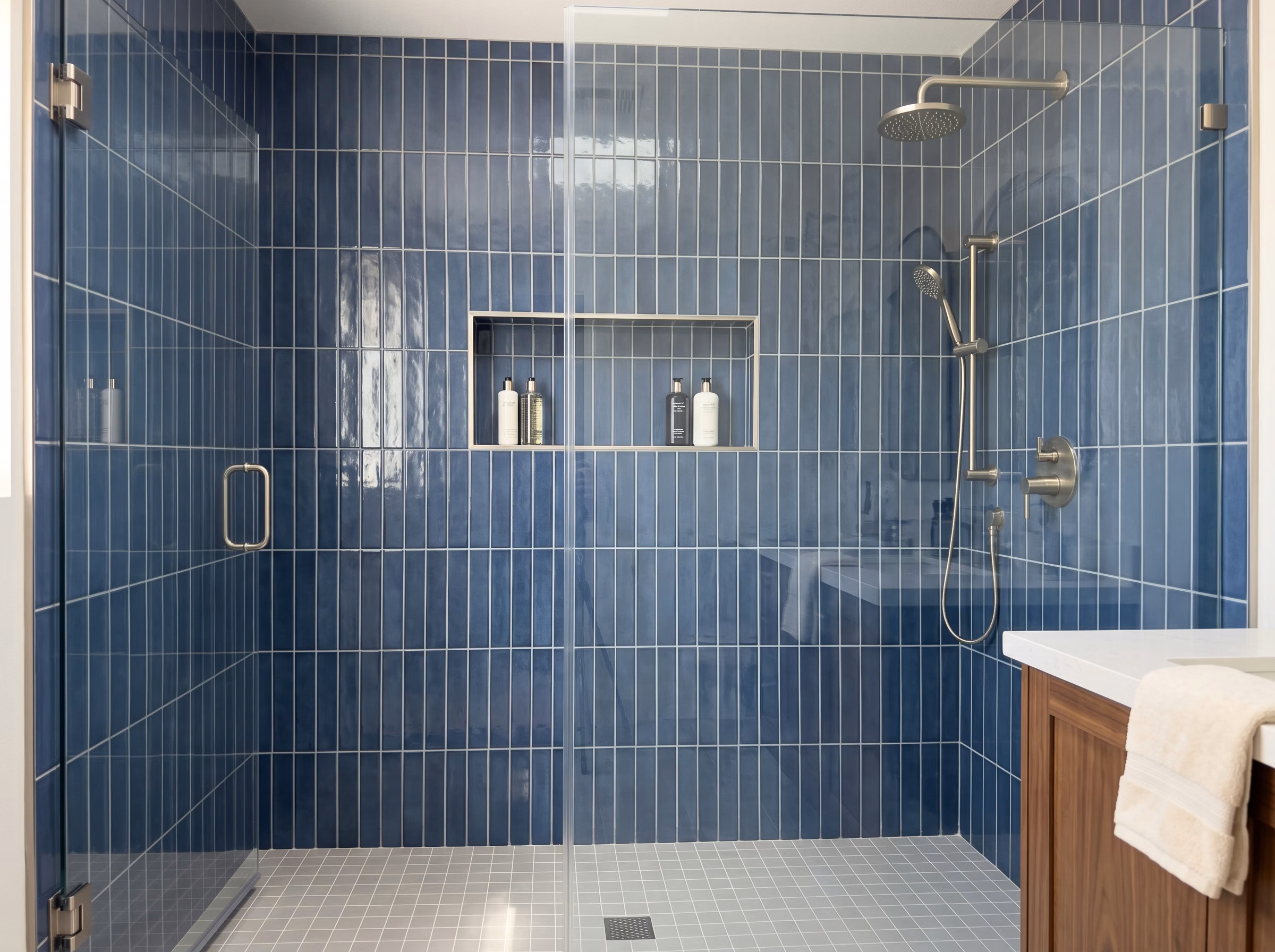 Shower tile surfaces