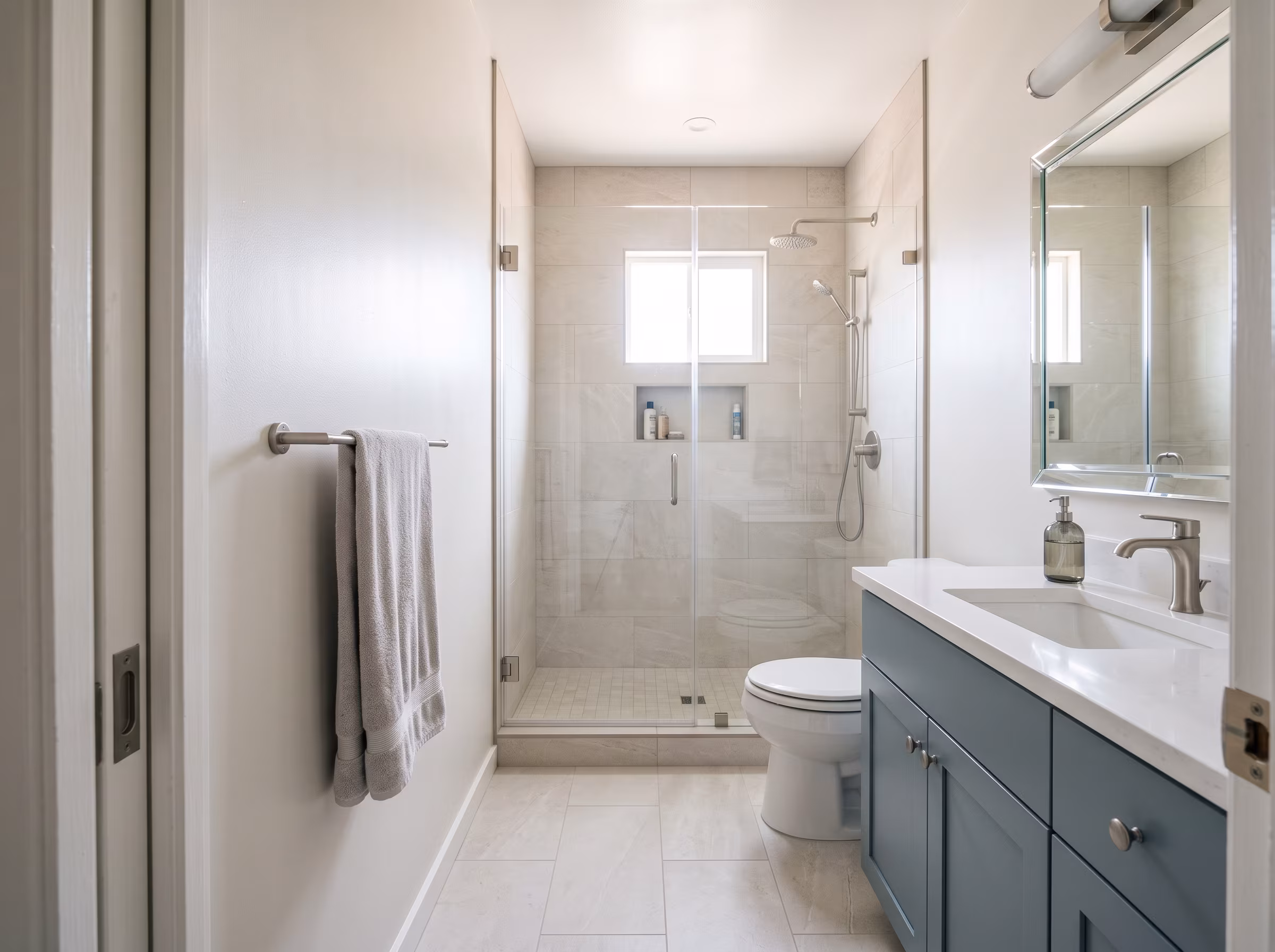 After: Converted walk-in shower in the same footprint